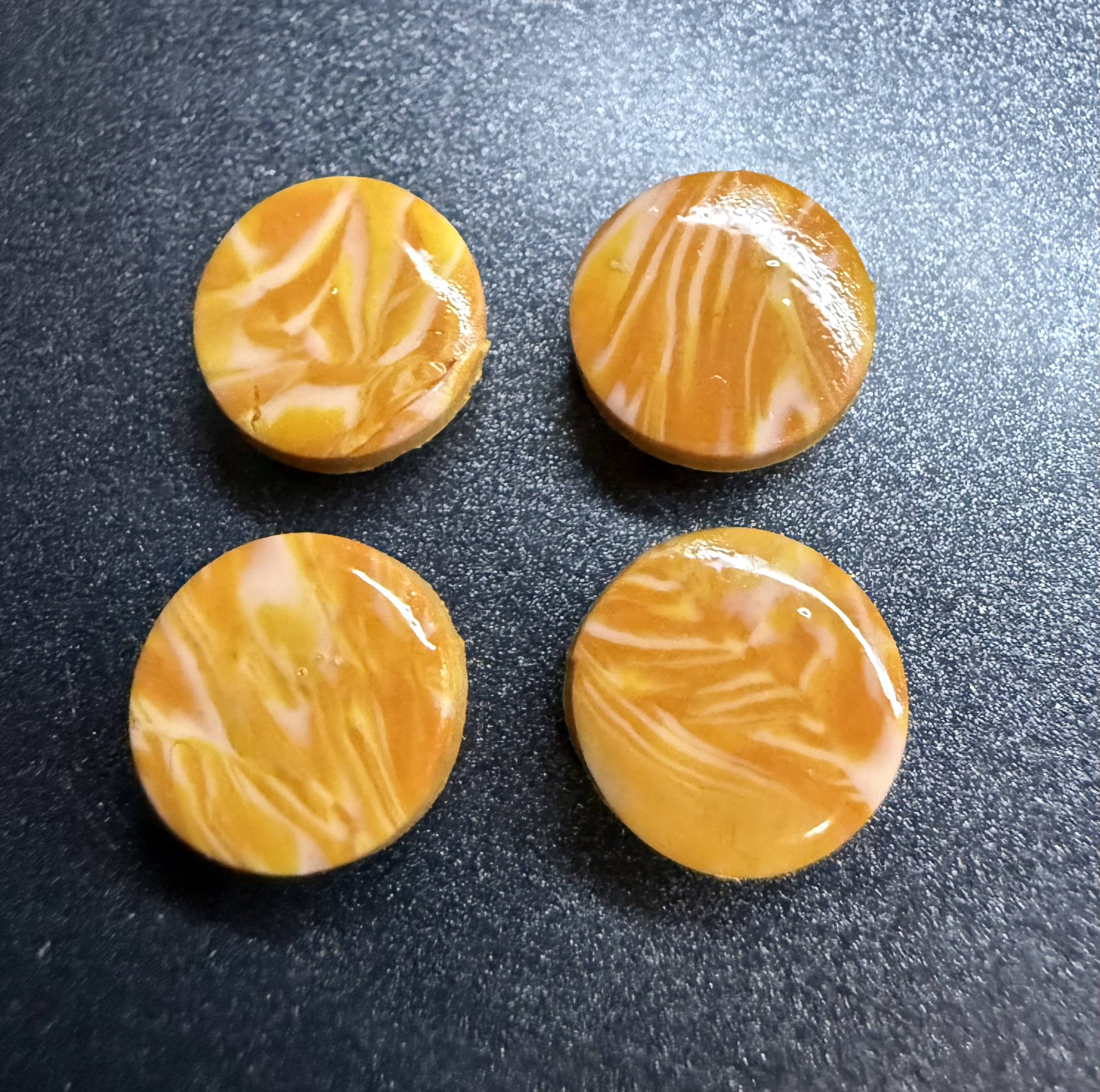 Orange cream button magnets